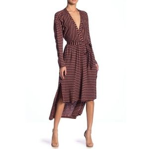 Striped High/Low Dress